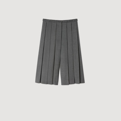 Sandro Pleated long shorts Grey