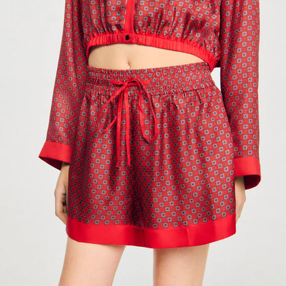 Sandro Scarf print shorts Red / Pink