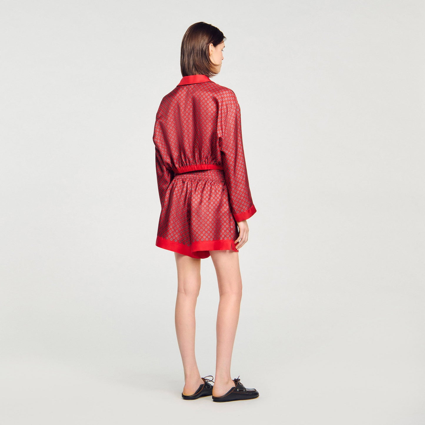 Sandro Scarf print shorts Red / Pink