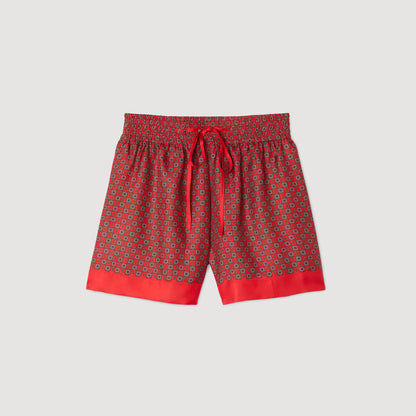 Sandro Scarf print shorts Red / Pink