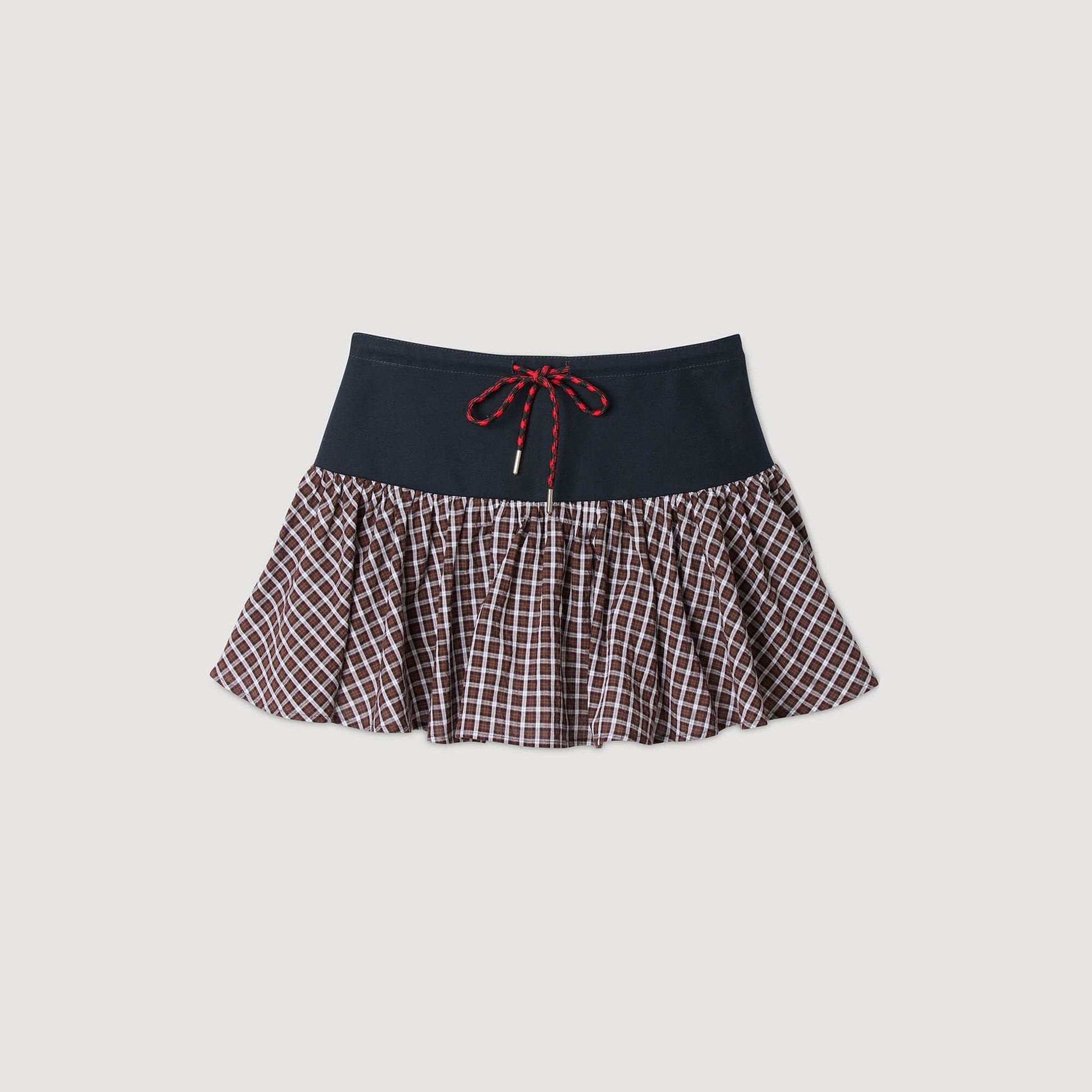 Sandro Checked skort Brown