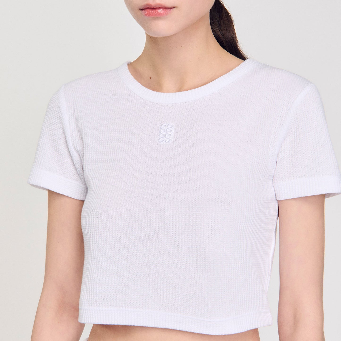 Sandro Cropped T-shirt White