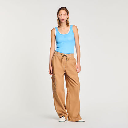 Sandro Ribbed vest top Blue