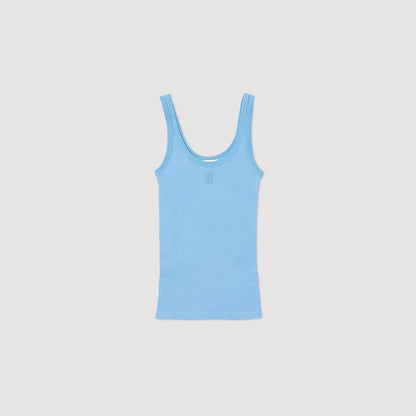 Sandro Ribbed vest top Blue