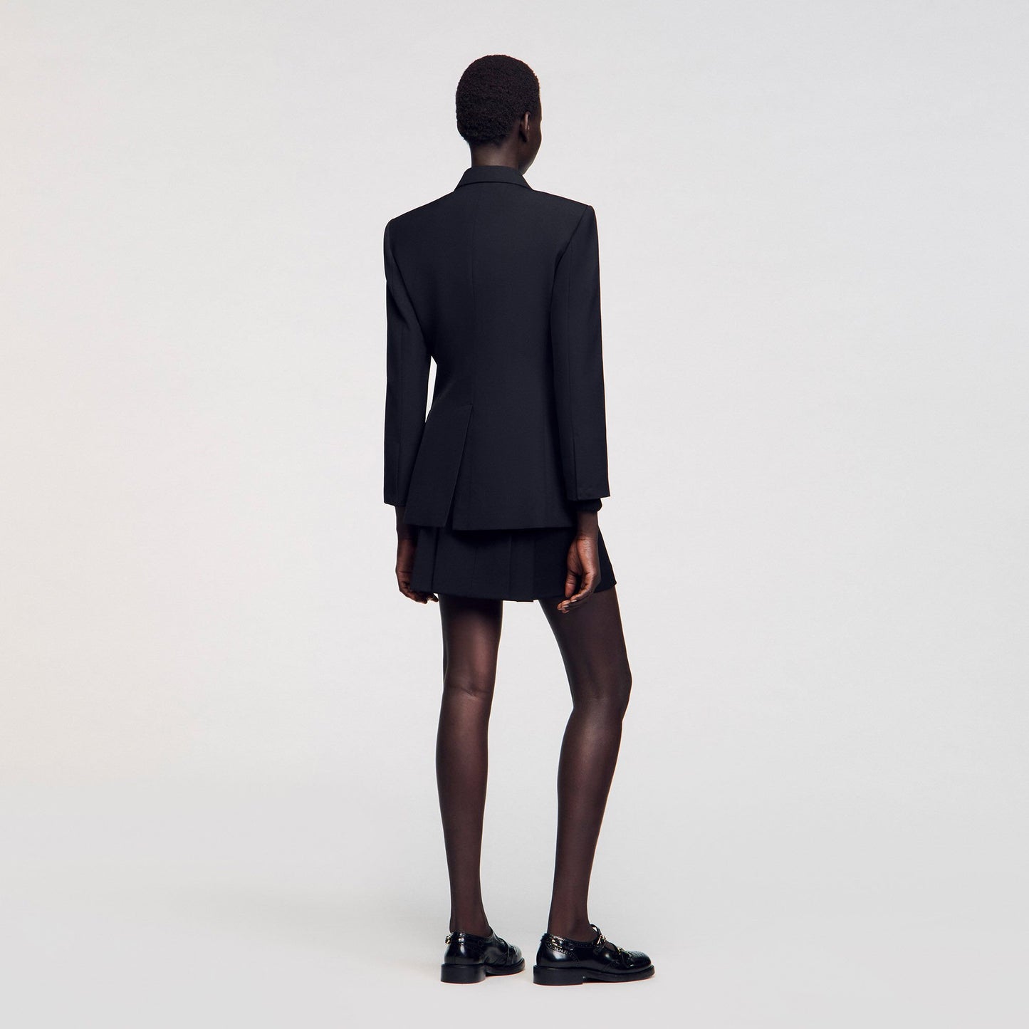 Sandro Double-breasted suit jacket Black