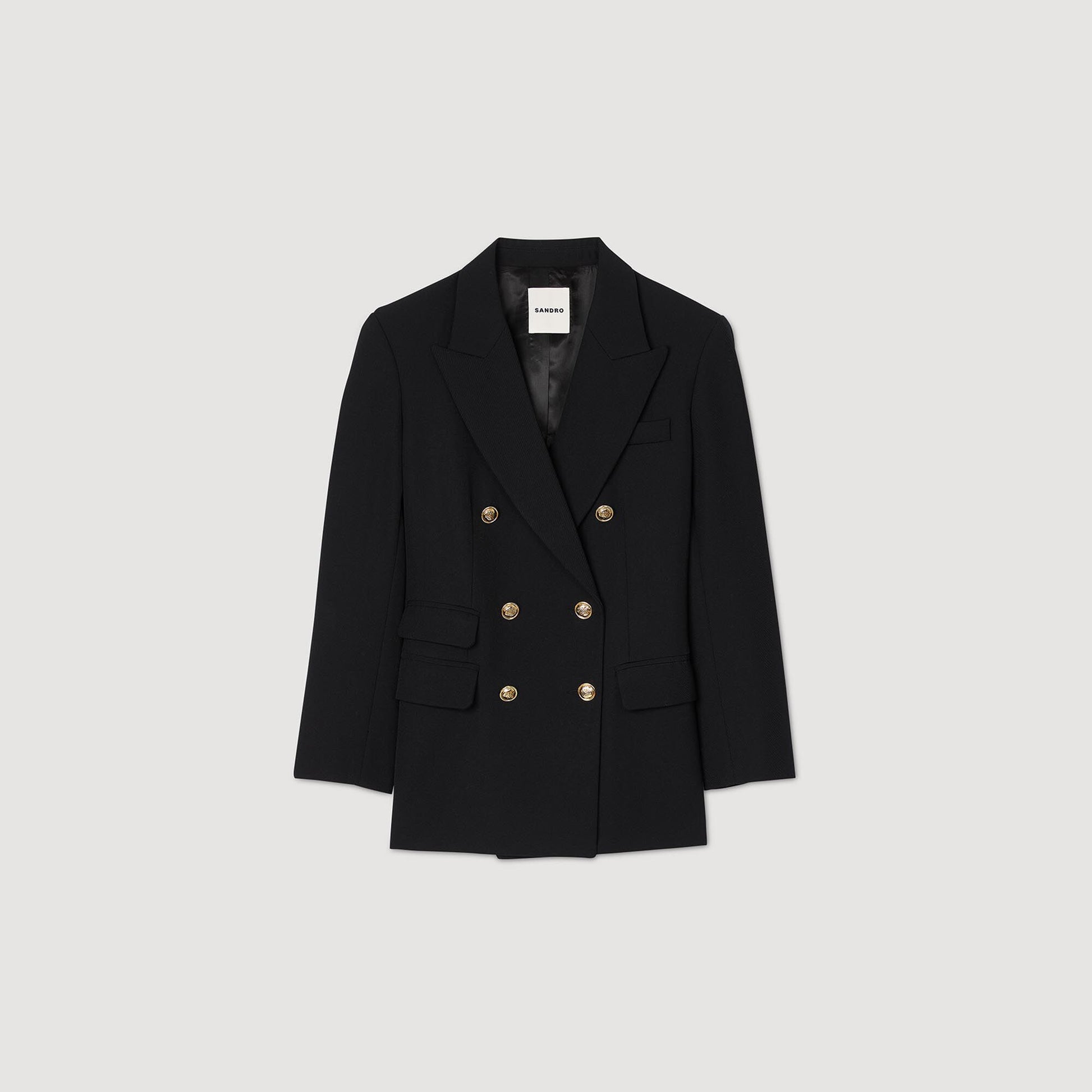 Sandro Double-breasted suit jacket Black
