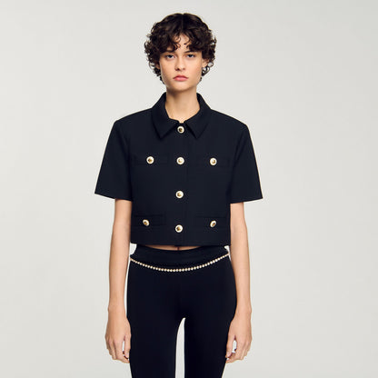 Sandro Short-sleeved jacket Black