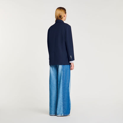 Sandro Wool blend suit jacket Navy Blue