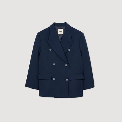 Sandro Wool blend suit jacket Navy Blue