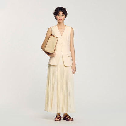 Sandro Sleeveless vest Ecru