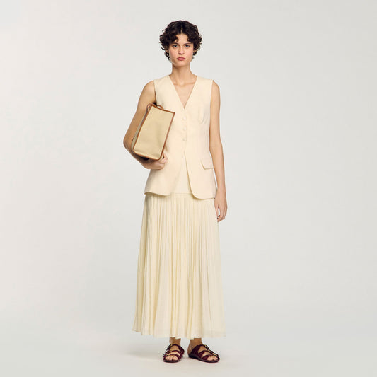 Sandro Sleeveless vest Ecru