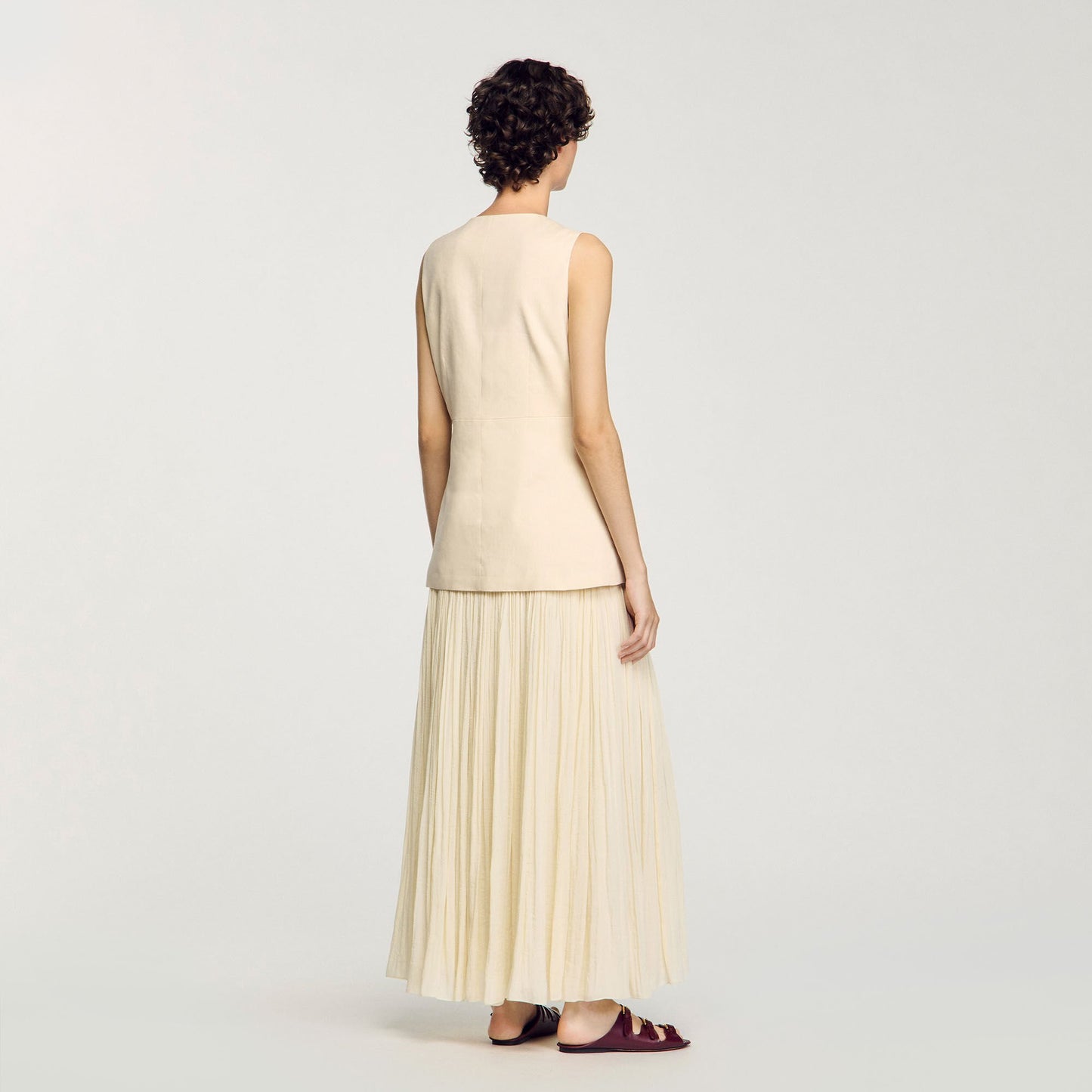 Sandro Sleeveless vest Ecru