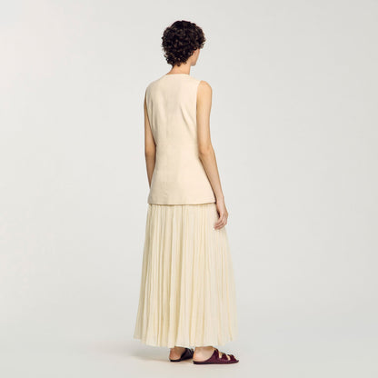 Sandro Sleeveless vest Ecru