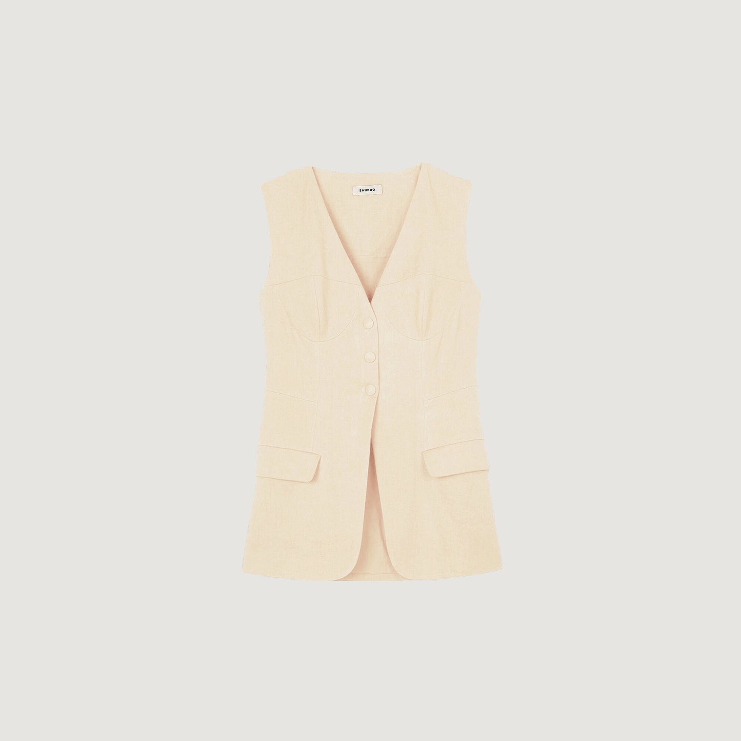 Sandro Sleeveless vest Ecru