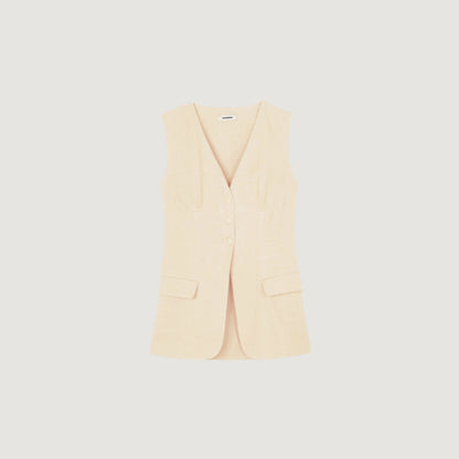 Sandro Sleeveless vest Ecru
