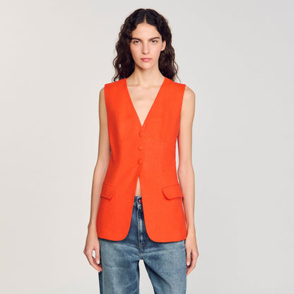Sandro Sleeveless vest Orange