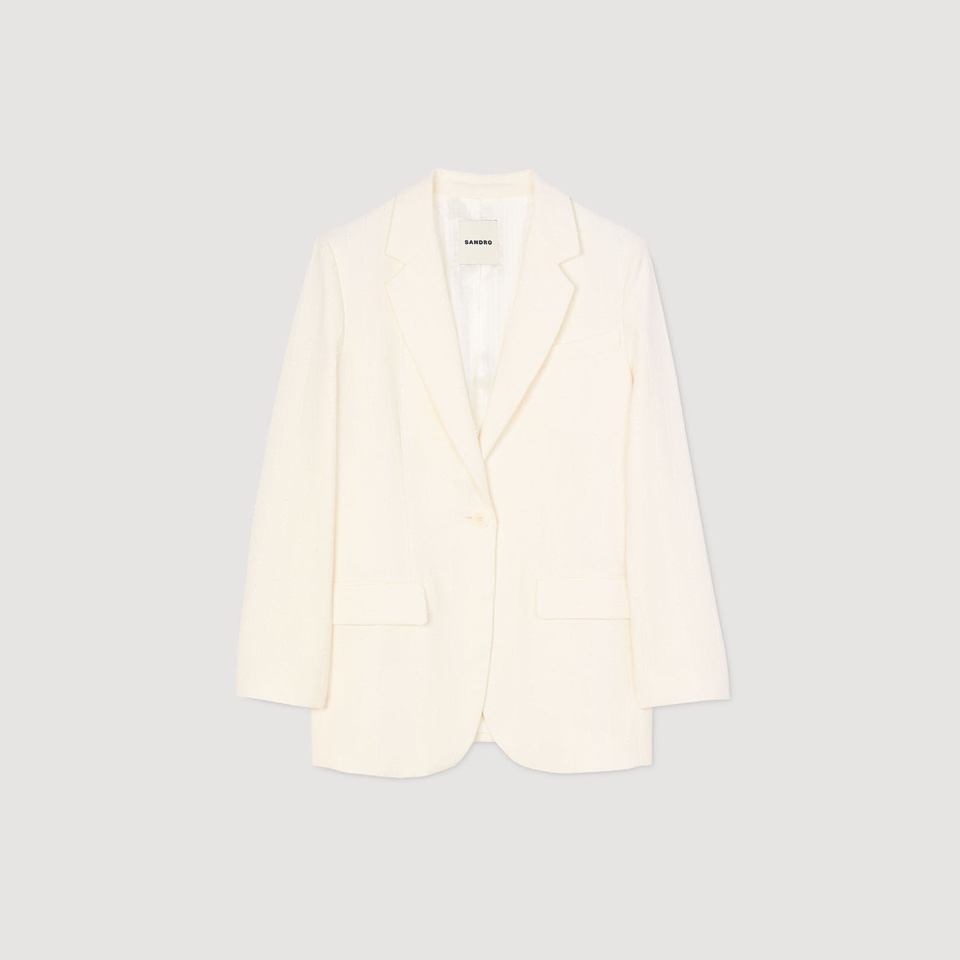Sandro Sequinned suit jacket Ecru