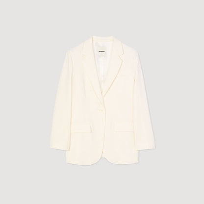 Sandro Sequinned suit jacket Ecru
