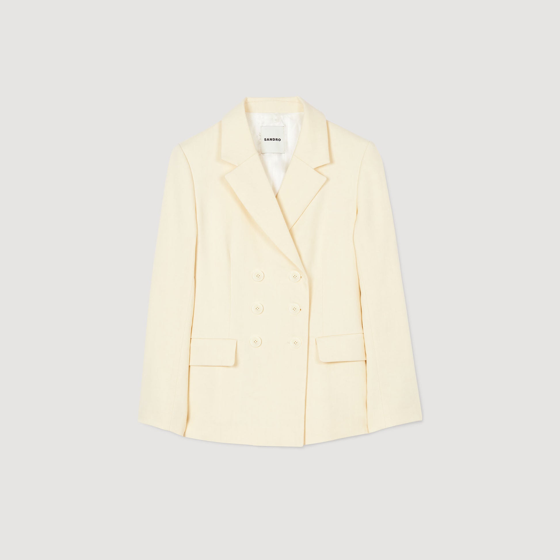 Sandro Double-breasted suit jacket Ecru