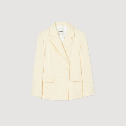 Sandro Double-breasted suit jacket Ecru