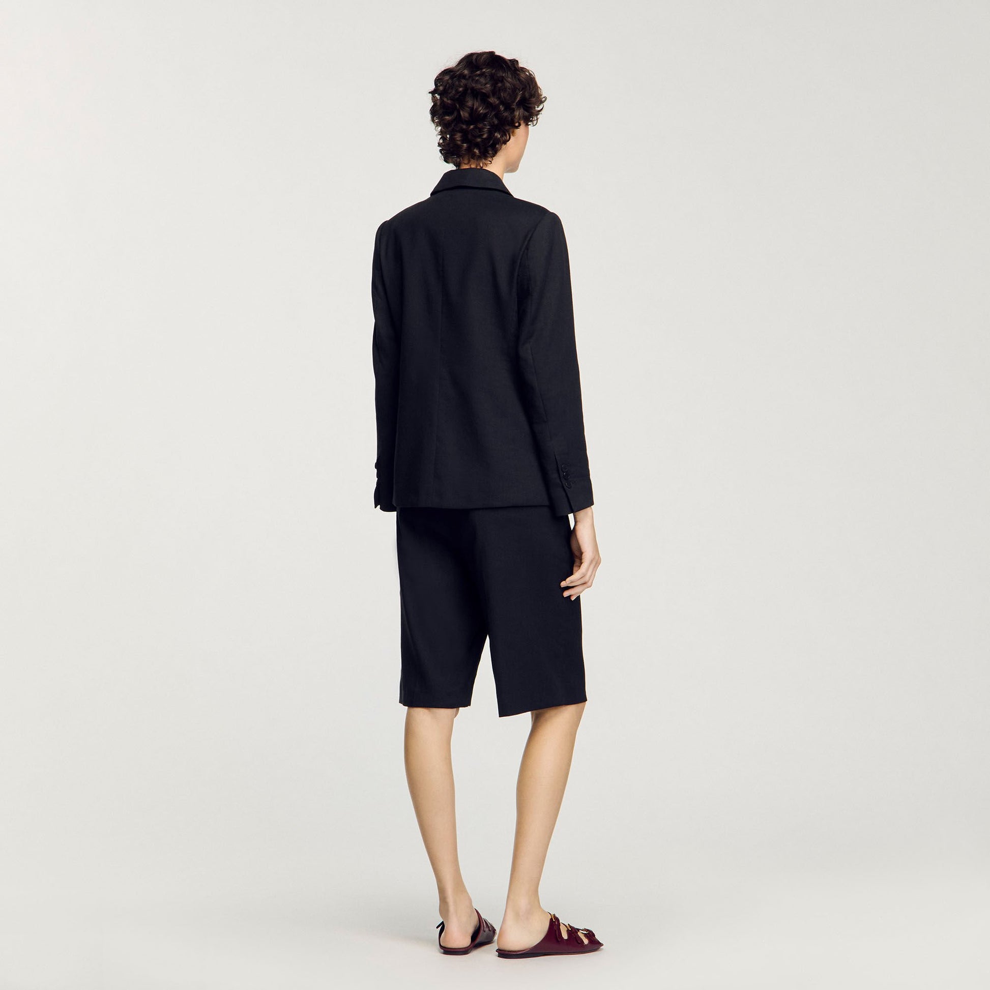Sandro Double-breasted suit jacket Black