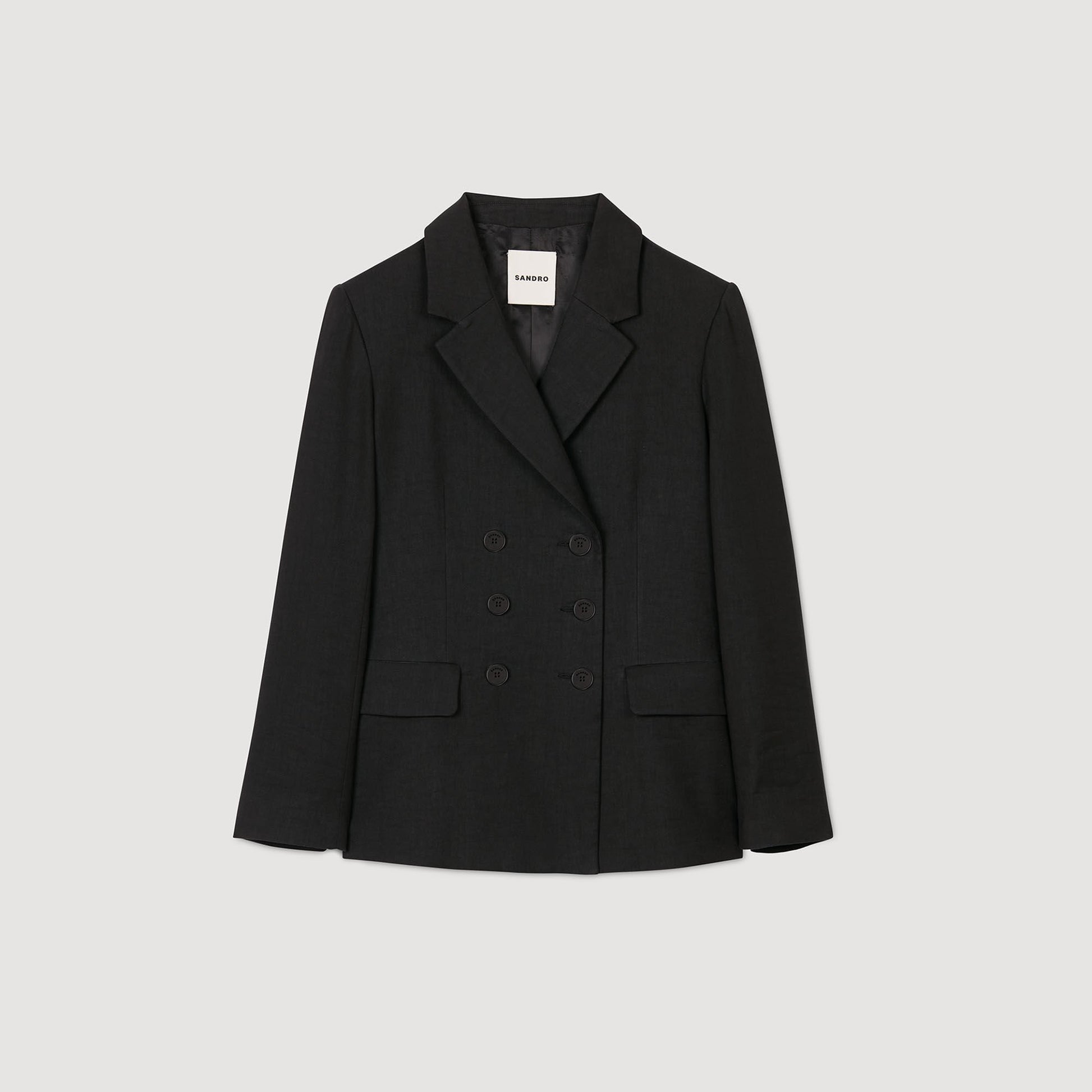 Sandro Double-breasted suit jacket Black