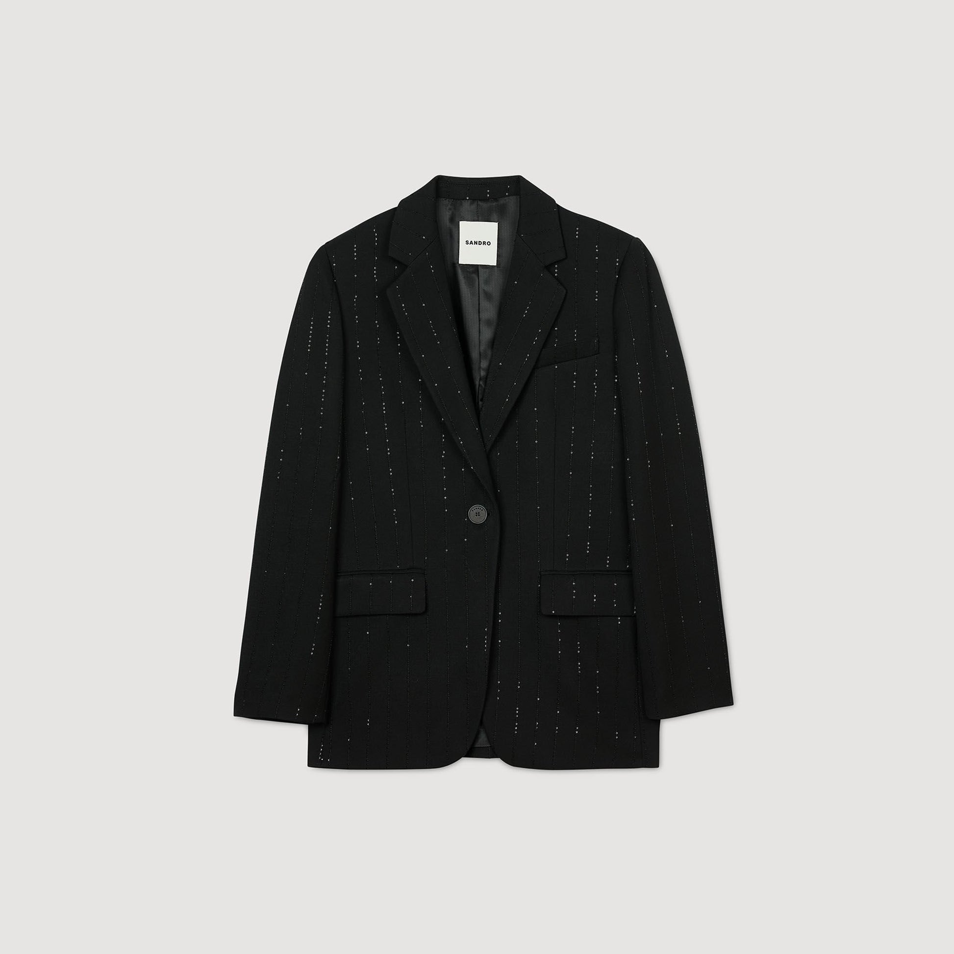 Sandro Sequinned suit jacket Black