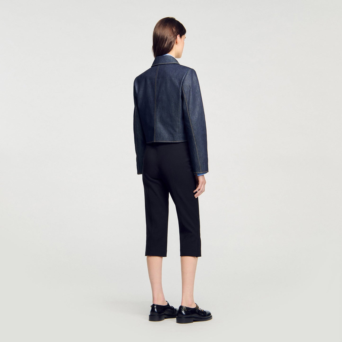 Sandro Denim tailored jacket Deep Blue