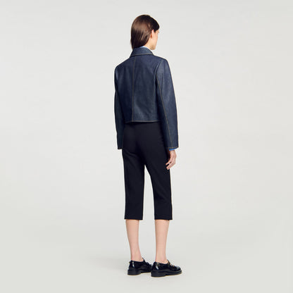 Sandro Denim tailored jacket Deep Blue