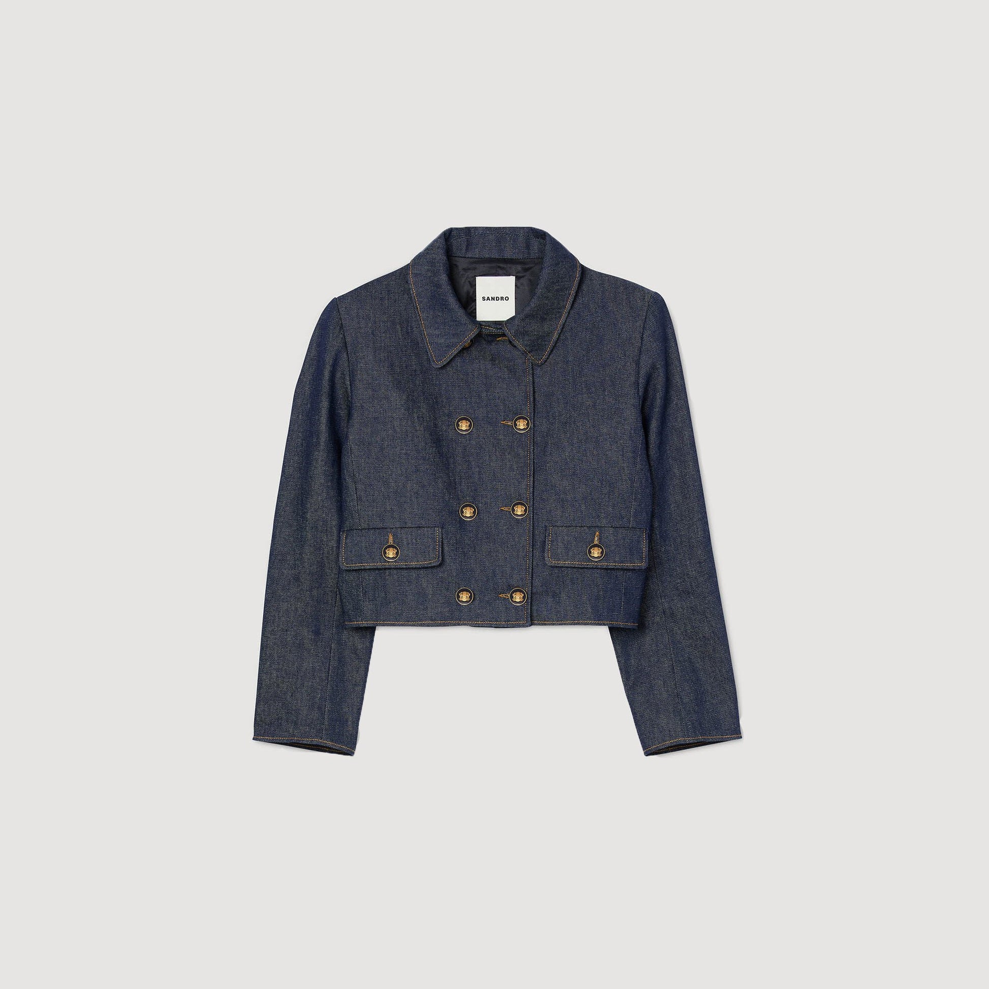 Sandro Denim tailored jacket Deep Blue