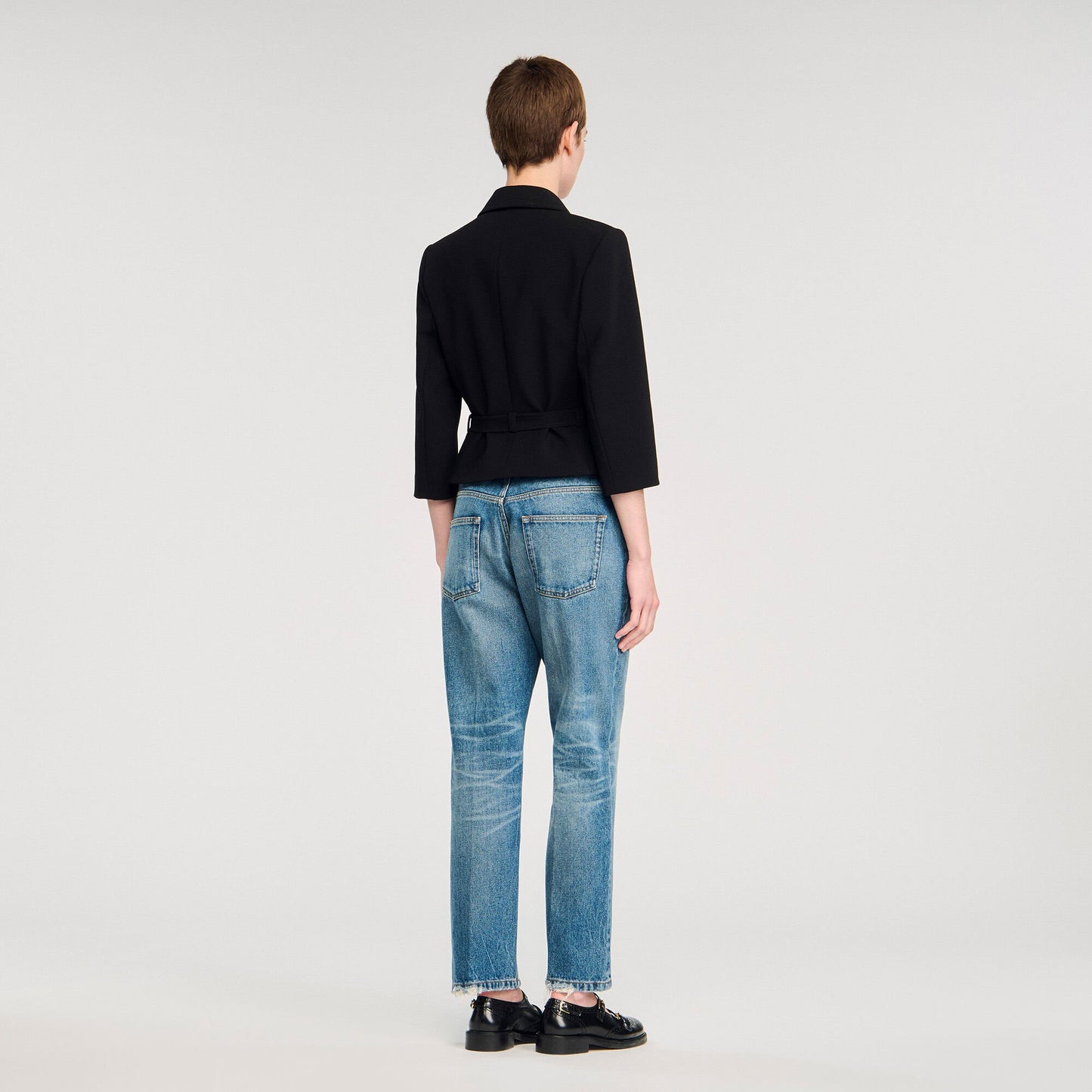 Sandro Short tailored jacket Black