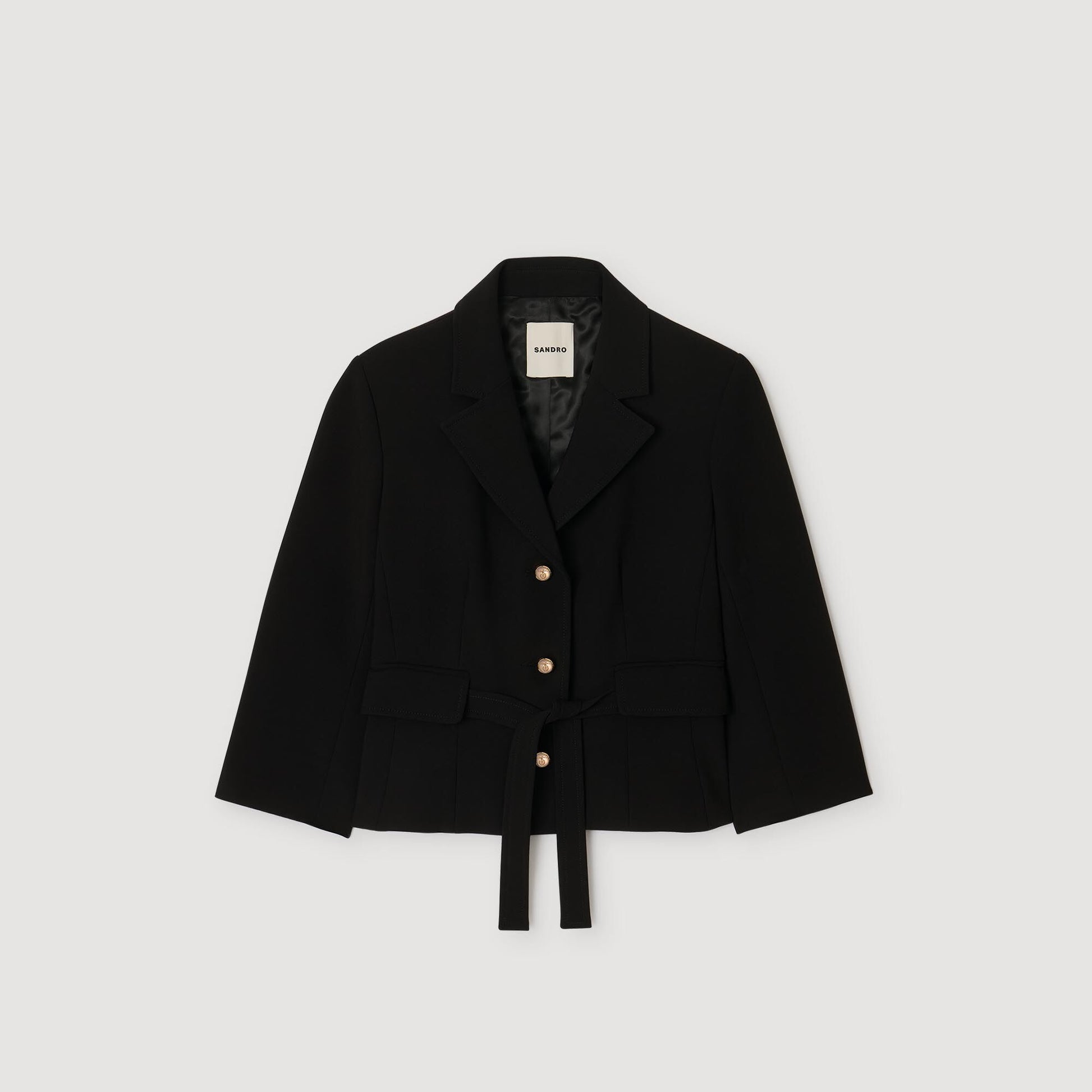 Sandro Short tailored jacket Black