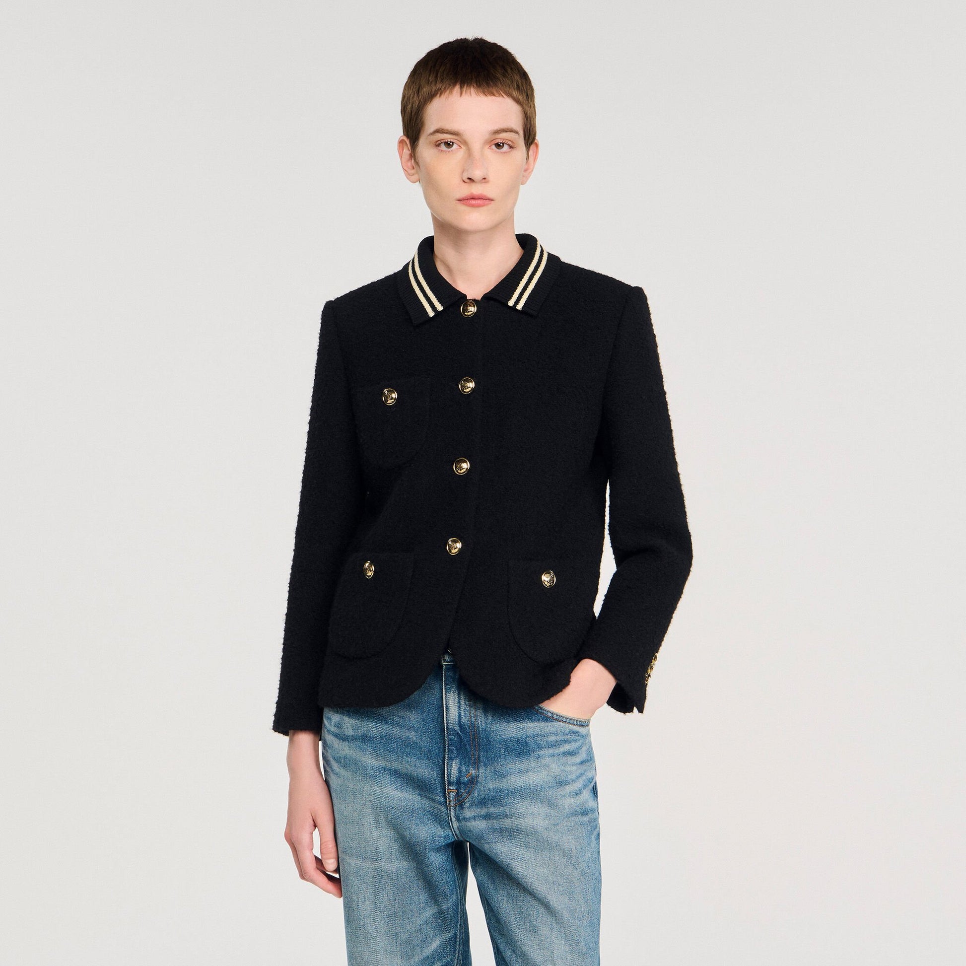 Sandro Tweed jacket Black