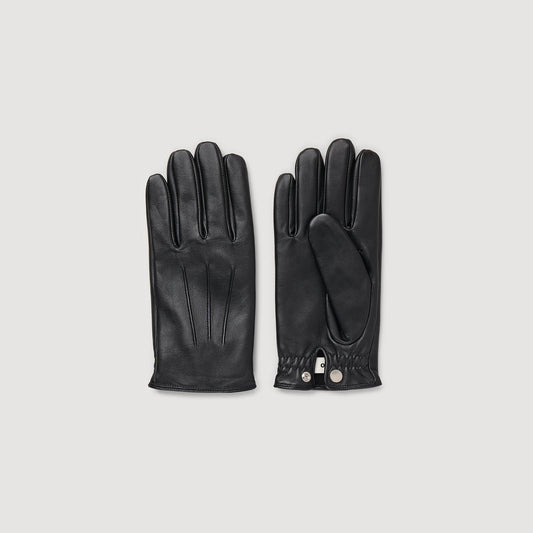 Sandro Leather gloves Black