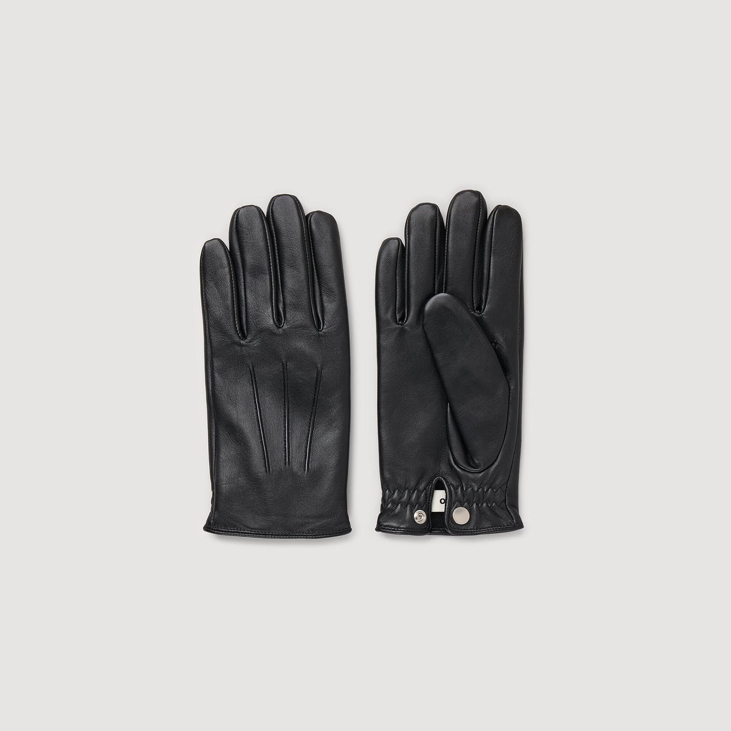 Sandro Leather gloves Black