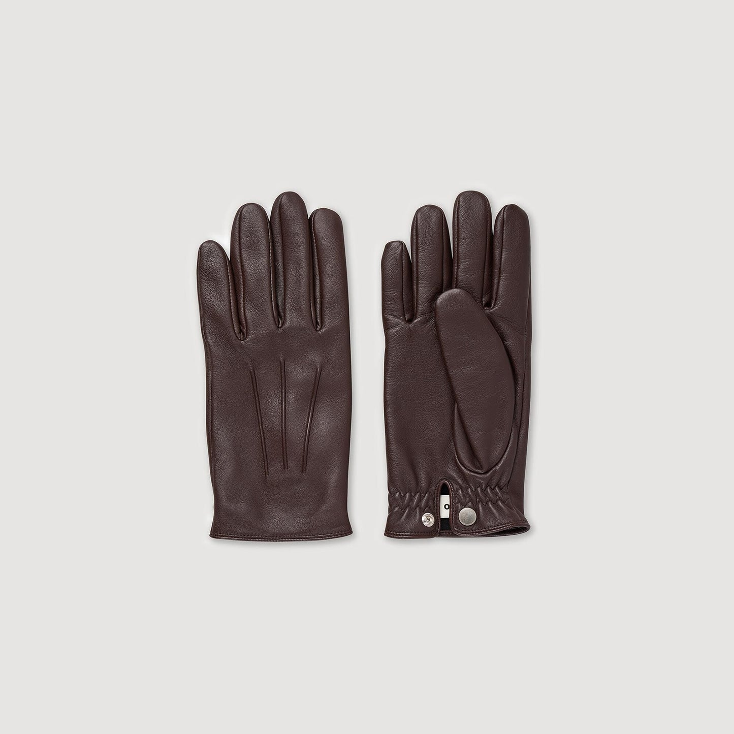 Sandro Leather gloves Black Brown