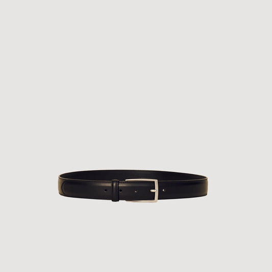 Sandro Smooth leather belt Black