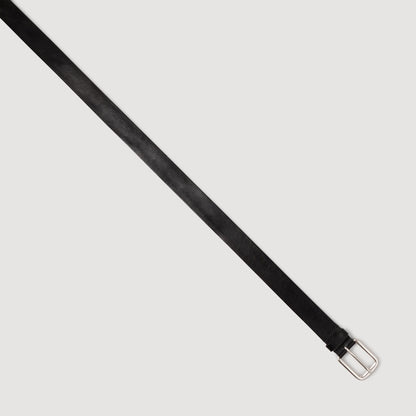 Sandro Vegetable-tanned leather belt Black