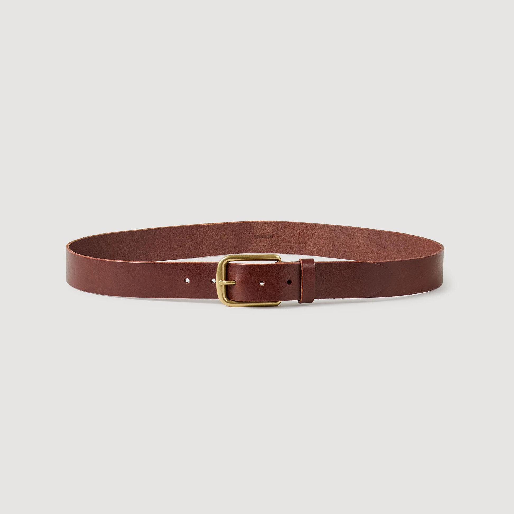 Sandro Leather belt Chocolate