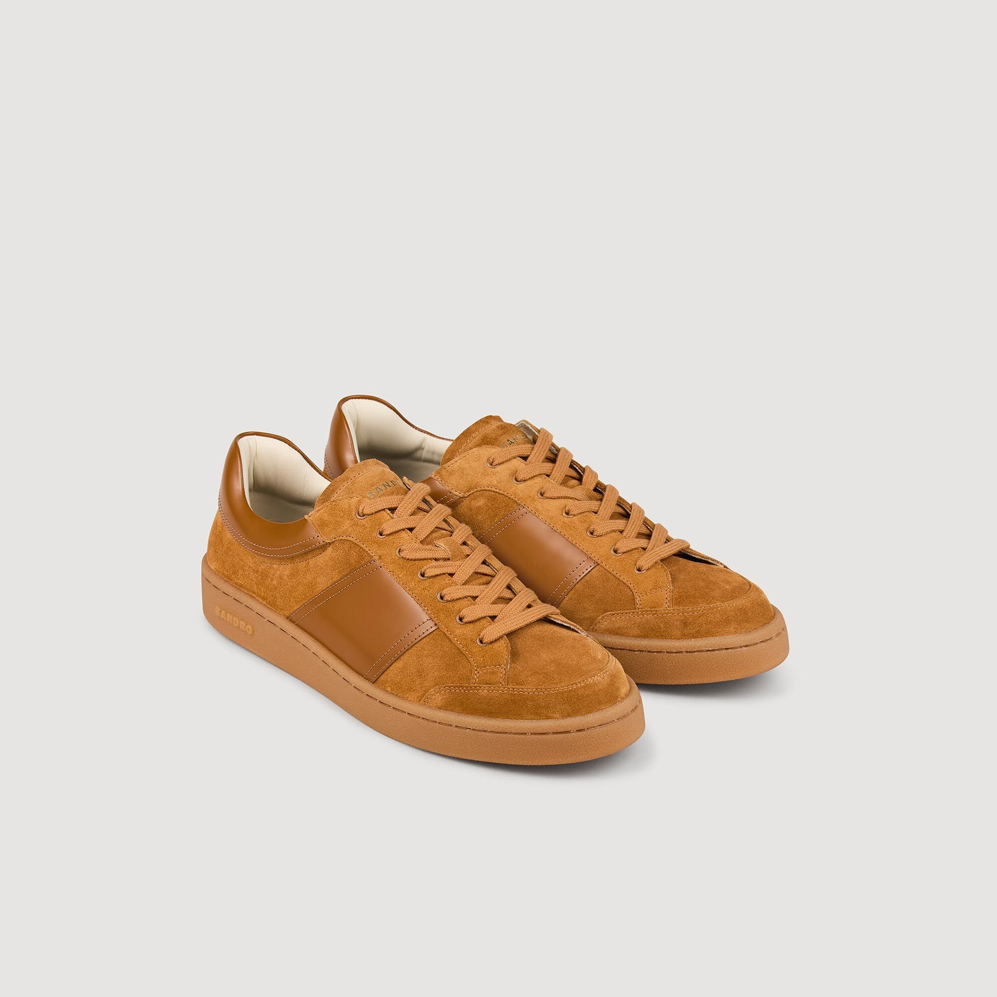 Sandro Suede Sneakers Camel