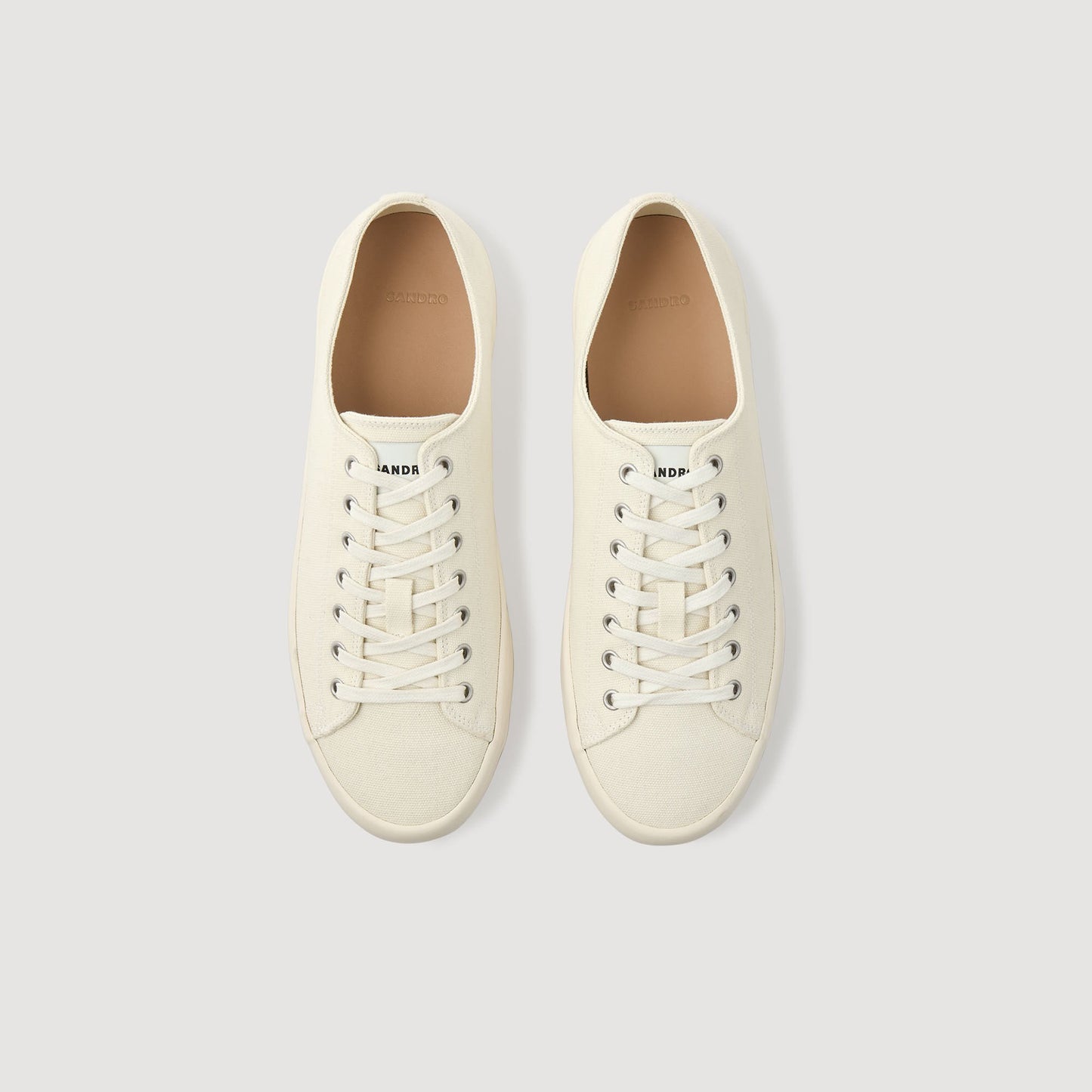 Sandro Low-top canvas sneakers Off-White