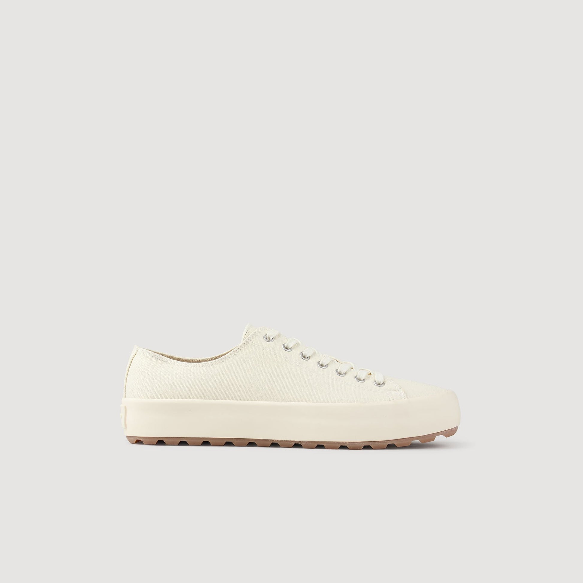 Sandro Low-top canvas sneakers Off-White