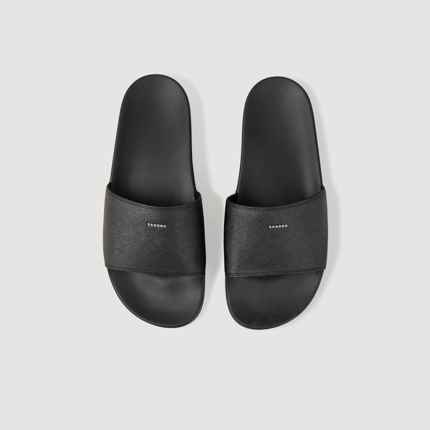 Sandro Sandals in reconstituted leather Black