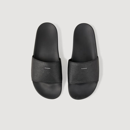 Sandro Sandals in reconstituted leather Black