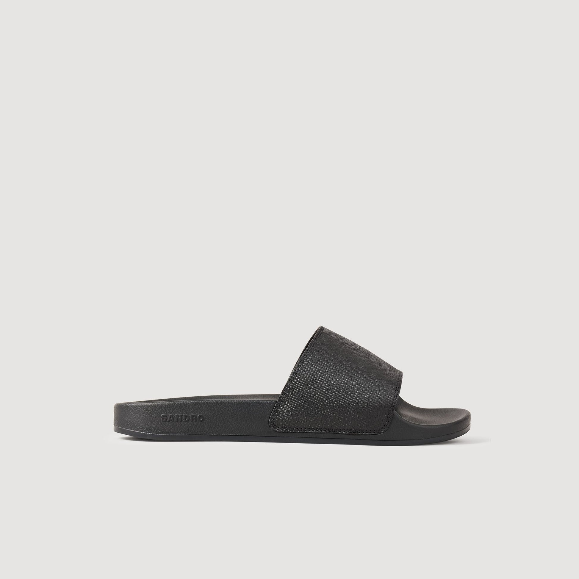 Sandro Sandals in reconstituted leather Black