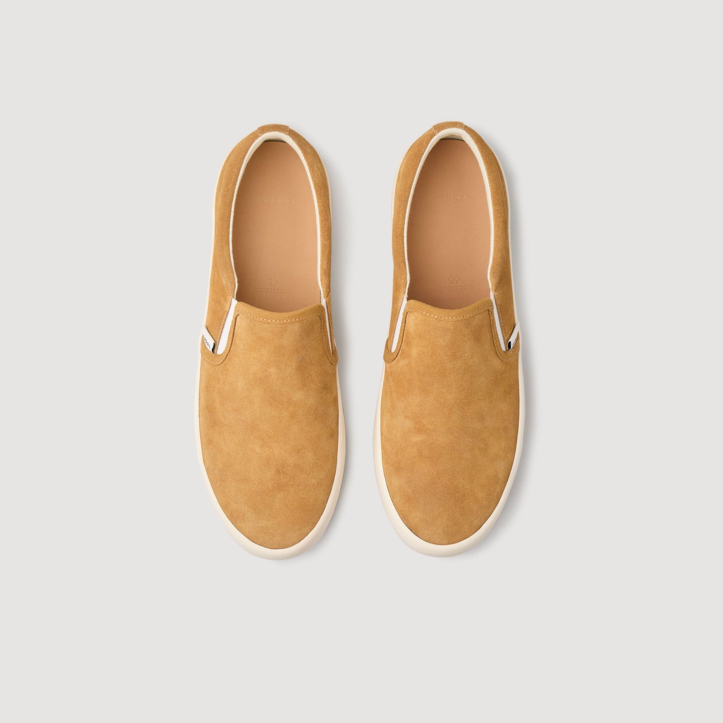 Sandro Split leather slip-ons Camel