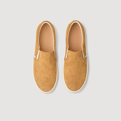 Sandro Split leather slip-ons Camel