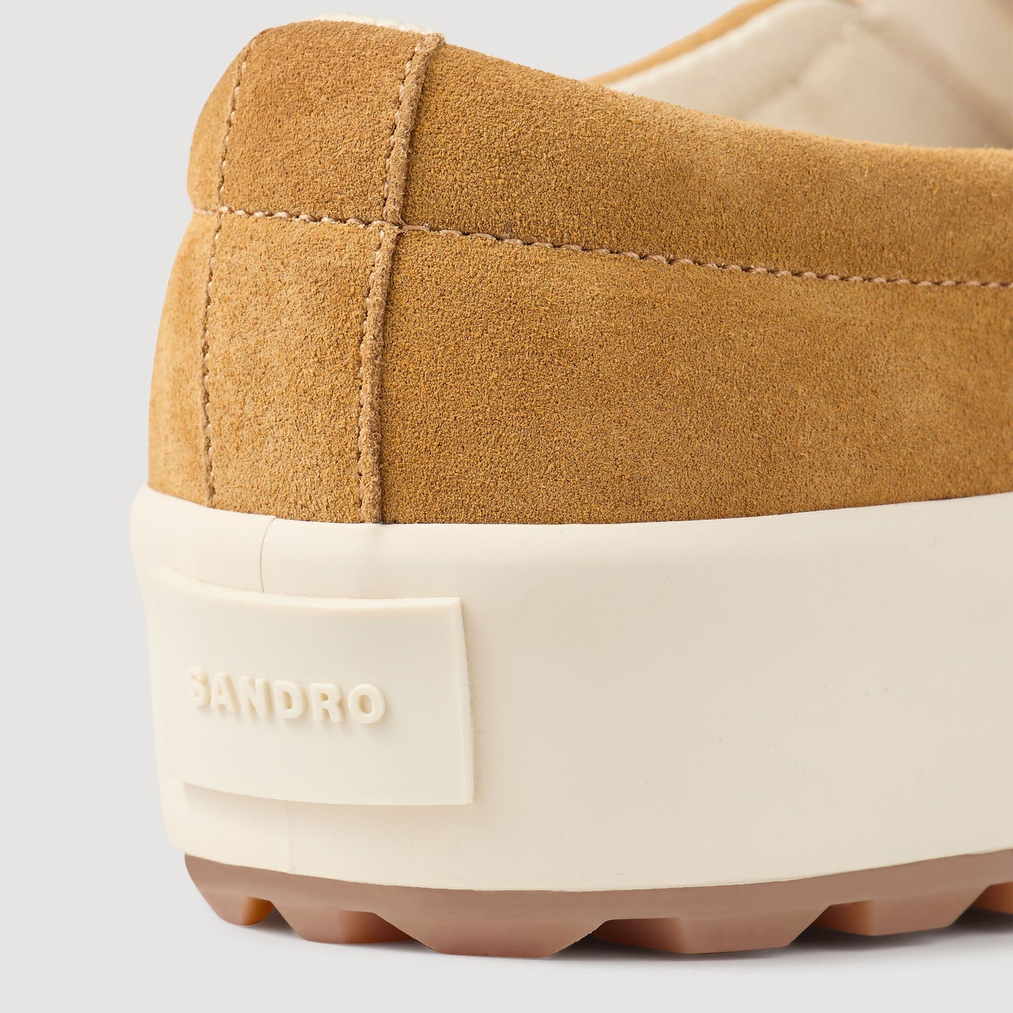 Sandro Split leather slip-ons Camel