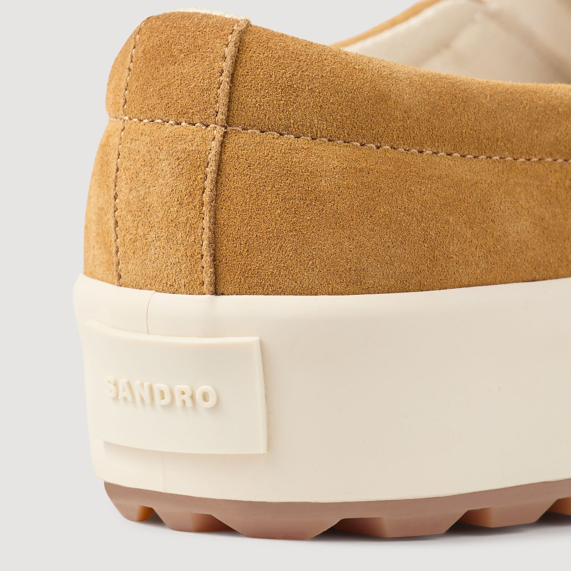 Sandro Split leather slip-ons Camel