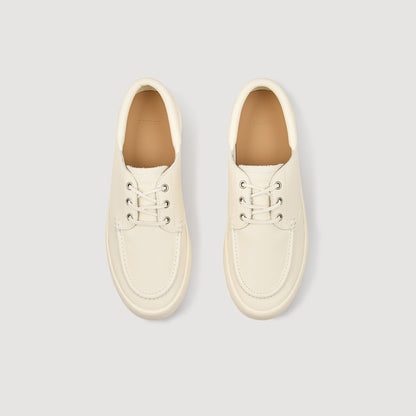 Sandro Leather boat shoes Off-White